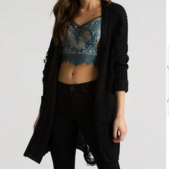 🆕️Oversized Knit Cardigan | Black - Picture 2 of 5